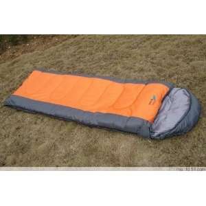 camping envelope sleeping bag with ridge hood orange sb032o  