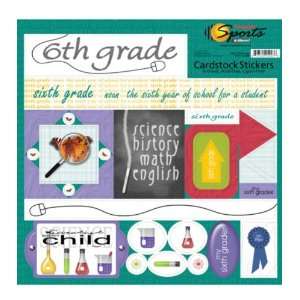 School Cardstock Stickers   6th Grade: Home & Kitchen