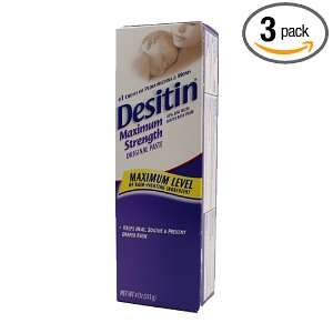 Desitin Diaper Rash Paste, Maximum Strength, Original 4 Ounces (Pack 