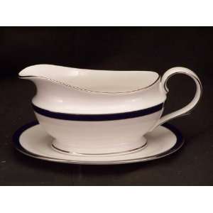 Lenox Federal Cobalt Platinum Gravy Boat With Tray   2 Pc 
