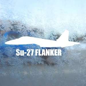  Su 27 FLANKER White Decal Military Soldier Window White 