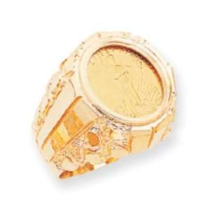  14k Gold 1/10th American Eagle Coin Ring: Jewelry