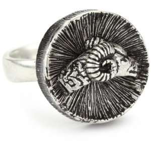   Juan Ram Collection Sterling Ramhead Coin Ring, Size 7 Jewelry