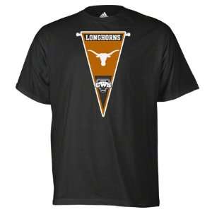   Black adidas College World Series Pennant T Shirt