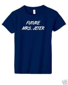 Future Mrs. Jeter Womens Navy T Shirt New! Derek LARGE  