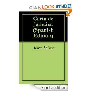 Carta de Jamaica (Spanish Edition): Simon Bolivar:  Kindle 