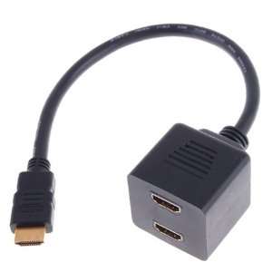   : New Hdmi Male to 2 Hdmi Female Splitter Adapter Cable: Electronics