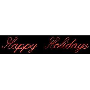  Lighted Holiday Display 6654 Happy Holidays Script Sign 