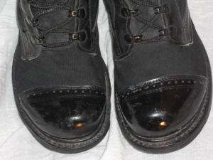 VTG LEATHER CANVAS COMBAT MILITARY JUMP BOOTS 6 USA  