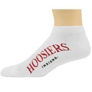 Indiana Hoosiers White Team Name Ankle Socks  Sports 