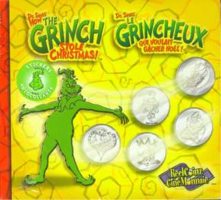 Dr. Seuss How The Grinch Stole Christmas ReelCoinz Medallion Gift Set