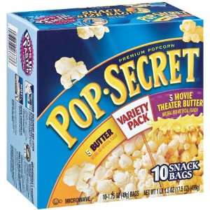 Pop Secret Premium Popcorn Variety Pack 10   1.75 Oz Snack Bags   6 