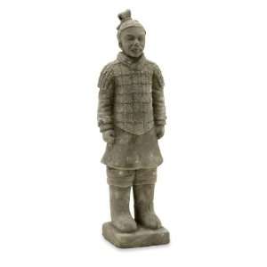    20 Asian Influence Concrete Armored Warrior Statue