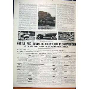  1912 Advert Hotels Business Tariff Guide Wolseley Motor 