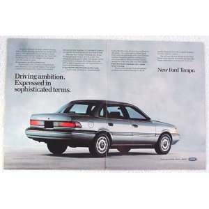  1987 Ford Tempo 2 Page Print Ad (3602)