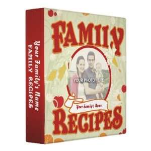 zazzleaveryrecipecontest2010 Family Recipes Custom 3 Ring Binders 