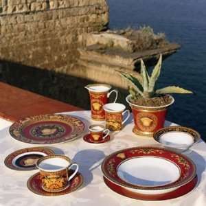 Rosenthal Medusa Red(Gianni Versace) Saucer Low  6 1/3  