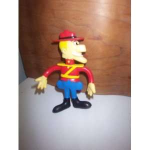  Vintage Bullwinkle Dudley Do Right Rubber Bendy Toy 