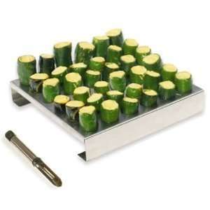  Stainless Steel 36 Hole Jalapeno Rack with Corer 
