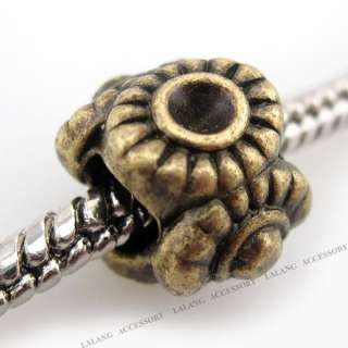 30 Alloy Flower Charm Bead Fit European Bracelet 151016  