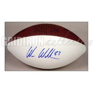 Wes Welker Signed Football   White Panel  Sports 