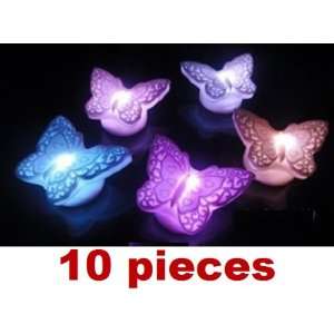  10pcs butterfly shape LED Lamp color changing LED FLOATING 