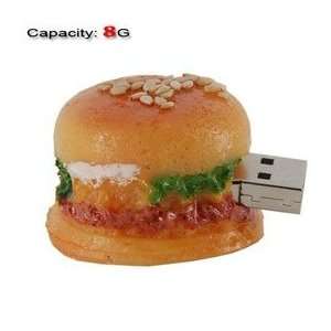  8GB Lovely Mini Hamburger Shape Flash Drive (Yellow 