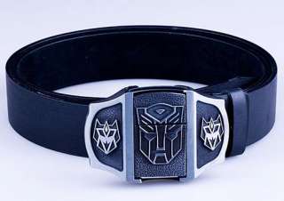 Mens Removable Autobot Transformer Cool Lighter Buckle Leather Waist 