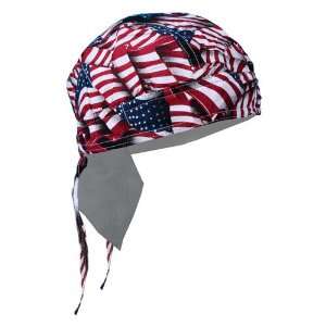  Hot Leathers Wavy American Flag Head Wrap: Patio, Lawn 