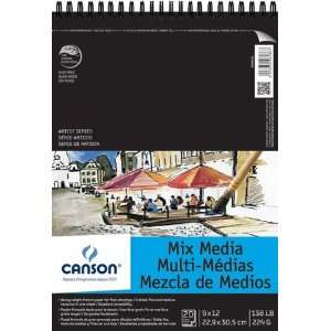  Canson Artist Series Mix Media Pad 9x12 Arts, Crafts 