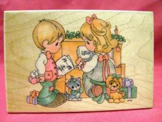 RARE *PRECIOUS MOMENTS* LOVE IS THE KEY RUBBER STAMP  