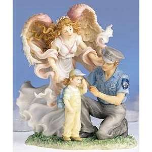  Roman Seraphim Angel 81776 Caring Touch Policeman Retired 