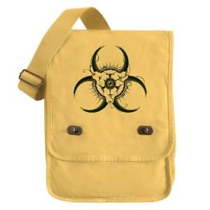    Messenger Field Bag Yellow Biohazard Symbol 