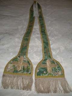 Antique 18thC French Vestments ~Superb Metallic Brocaded Silk~  