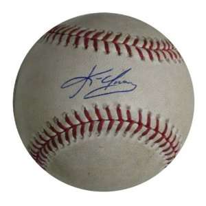  Autographed Kevin Youkilis Game Used Major League baseball 