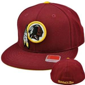  NFL Mitchell Ness Throwback Logo Hat Cap Fitted Washington 