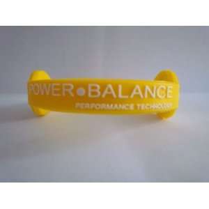 Power Balance Wristband  size:l(20.5),color:Yellow Band with White 