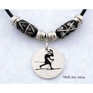 com Cross Country Kokopelli Necklace   Sterling Silver Winter Sports 
