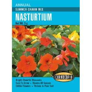  Nasturtium Summer Charm Mix Seeds Patio, Lawn & Garden