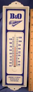 Railroad ~ Embossed Tin Advertising Thermometer  
