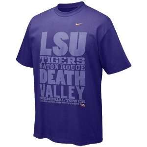   Nike LSU Tigers Purple Print Plate T shirt
