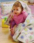 PRETTY Baby Blocks Afghan & Pillow Set/Crochet Pattern 