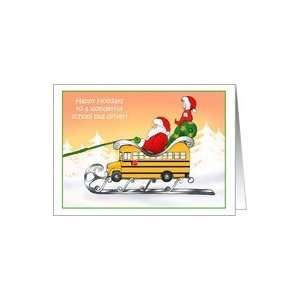  Humor Bus Driver Santa Christmas Cards Card: Health 