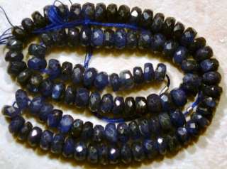 Real Sapphire 3.4mm 4.2mm (20 Precious Faceted Rondelle Beads) Select 
