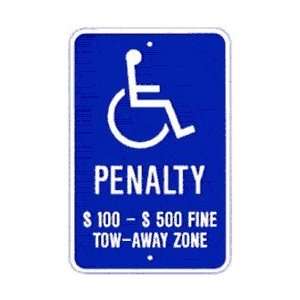  Metal traffic Sign: 12x18 Virginia   Handicapped Parking, Sign 