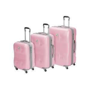  Eco Case 3 Piece Luggage Set   Pink