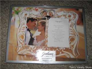 GORHAM SENTIMENTAL TRADITIONS CRYSTAL PICTURE FRAME New  