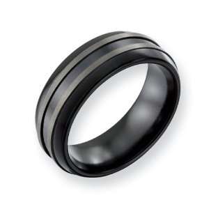  Titanium Black 8mm Band Size 12.5 Jewelry