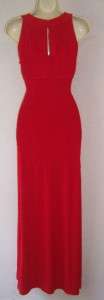 SANGRIA Red Stretch Jersey Gown Formal Long Dress 10  
