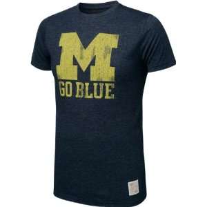   Michigan Wolverines Navy Go Blue Tri Blend T Shirt